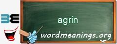 WordMeaning blackboard for agrin